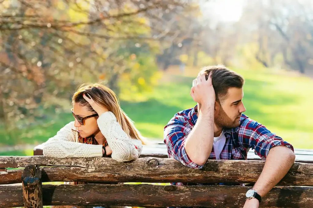 The Four Horsemen Contempt. Image of couple looking away from one another.